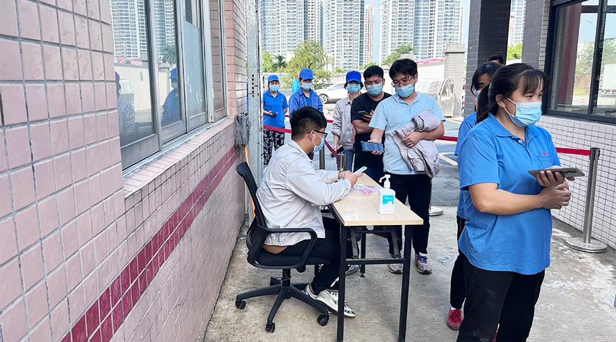 迅速防疫！金環(huán)電器積極配合醫(yī)護人員上門測核酸！